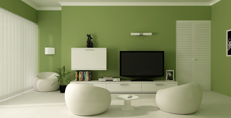 40 Mẫu trang trí phòng khách màu xanh lá cây tươi mát cho những ngày hè