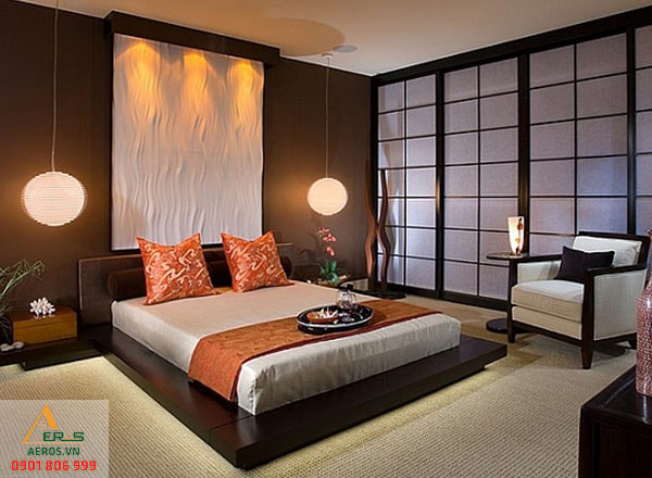 Thiết kế phòng ngủ phong cách Á Đông