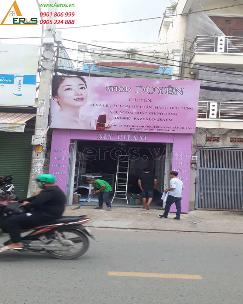 Thi công shop mỹ phẩm Duyên