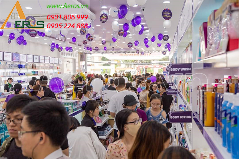 Hình ảnh thi công hoàn thiện  shop mỹ phẩm Nuty tại quận 9