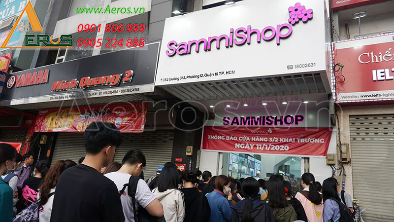 Thi công nội thất shop mỹ phẩm SAMMI