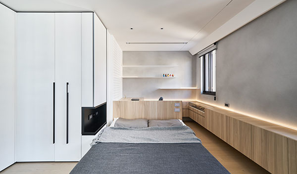 Phòng ngủ nhỏ trong thiết kế căn hộ Studio giúp giấc ngủ tốt hơn