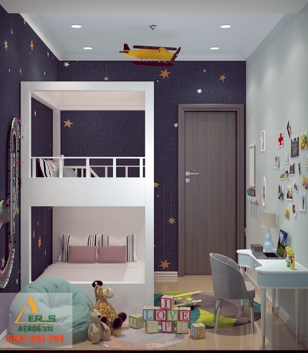 Thiết kế căn hộ 55m2 2 phòng ngủ tại chung cư Mizuki Park, Bình Chánh của anh Huy