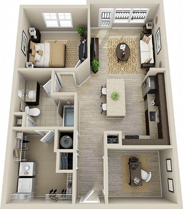 Những vấn đề cần lưu ý khi thiết kế căn hộ 55m2 cho gia đình nhỏ