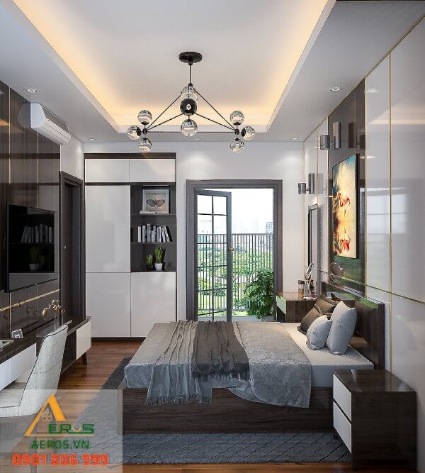 Thiết kế căn hộ 70m2 2 phòng ngủ tại chung cư Him Lam Phú An - Anh Hùng
