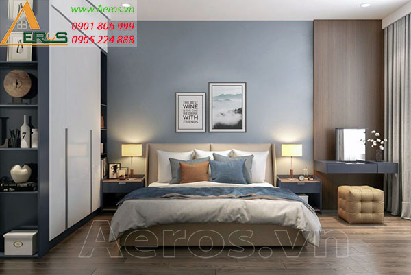 Thiết kế căn hộ chung cư 2 phòng ngủ 70m2 chung cư jamila Khang Điền quận 9