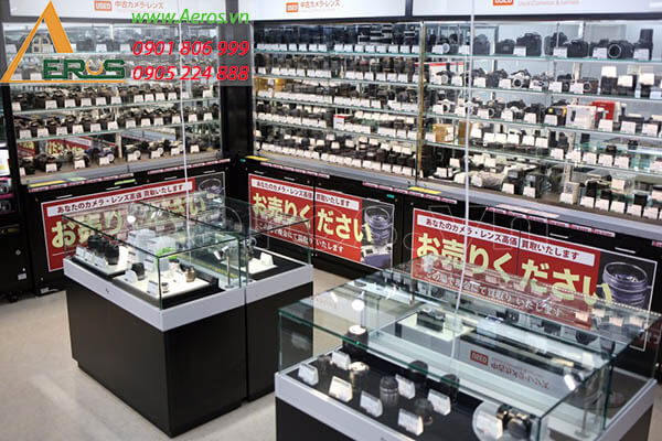 thiết kế cửa hàng camera