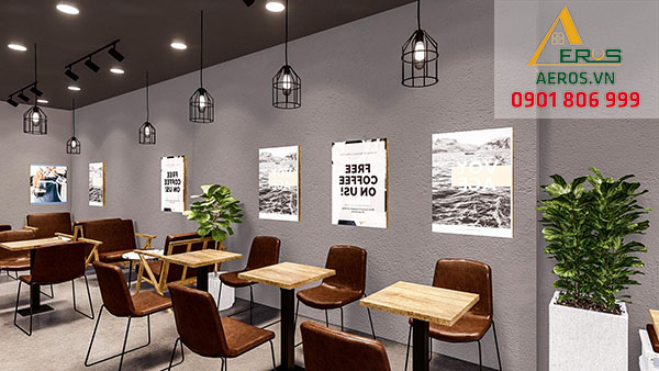 Thiết kế quán cà phê trong nhà ống của anh Quang tại Nhà Bè