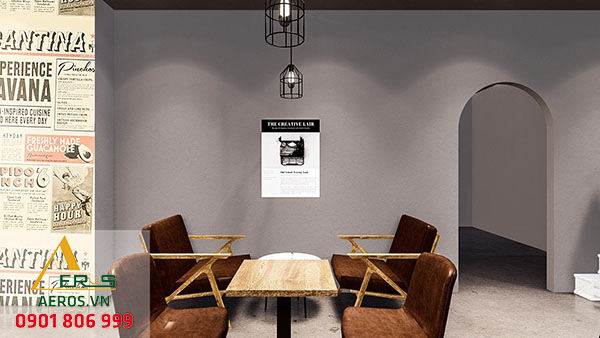Thiết kế quán cà phê trong nhà ống của anh Quang tại Nhà Bè