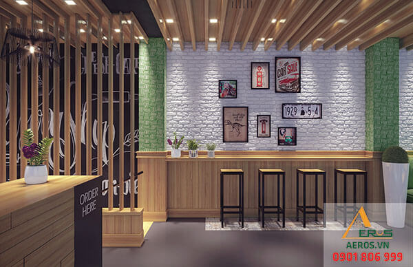 Thiết kế quán cafe có diện tích nhỏ của anh Nhân- cafe Risus