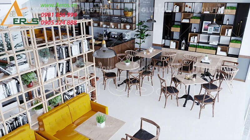 Hình ảnh thiết kế thi công nội thất quán cafe đẹp