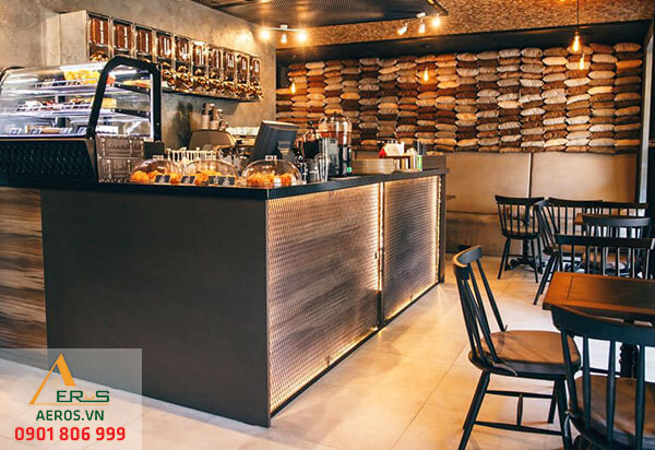 Thiết kế quán cafe mặt tiền 6m của anh Chung tại Thủ Đức