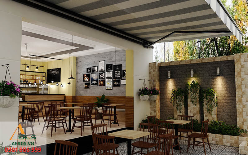 Thiết kế thi công nội thất quán cafe Không Gian của anh Thái, quận 12