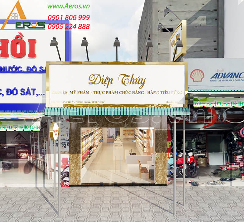 Thiết kế shop mỹ phẩm Diệp Thúy tại Bình Phước