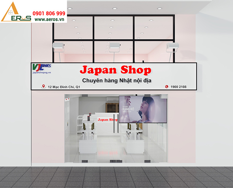 Thiết kế cửa hàng mỹ phẩm Japan Shop tại quận 1, TPHCM