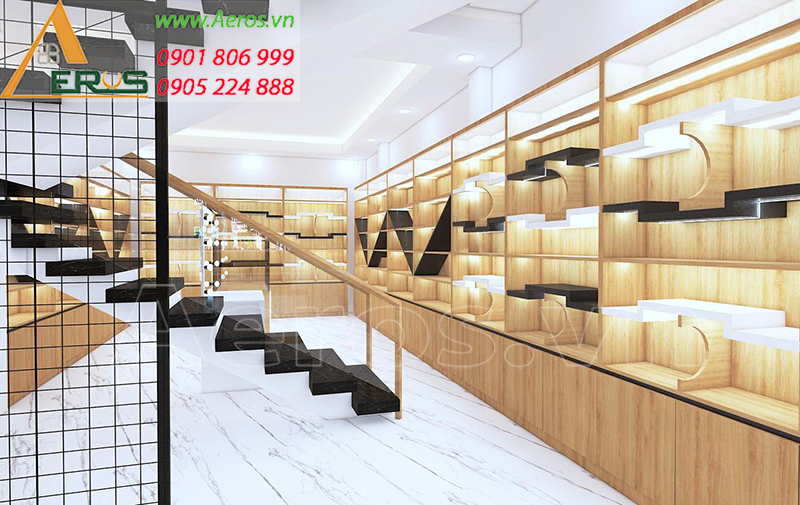 Hình ảnh thiết kế nội thất shop mỹ phẩm NaNa tại quận gò vấp