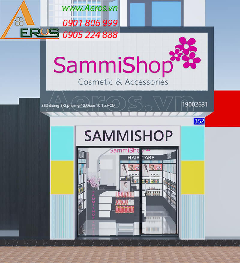 Thiết kế shop mỹ phẩm SAMMI tại quận 10