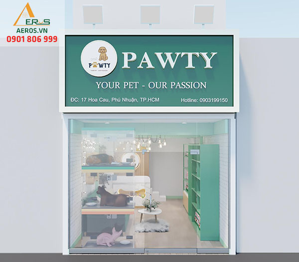 Thiết kế spa thú cưng Pawty của chị Thảo tại Phú Nhuận