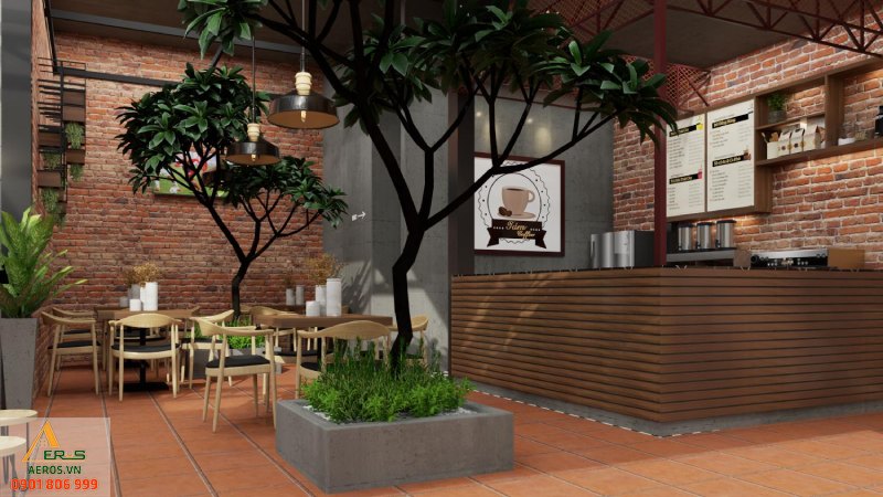 Thiết kế quán cafe Tám Coffee của anh Hưng tại Gò Vấp