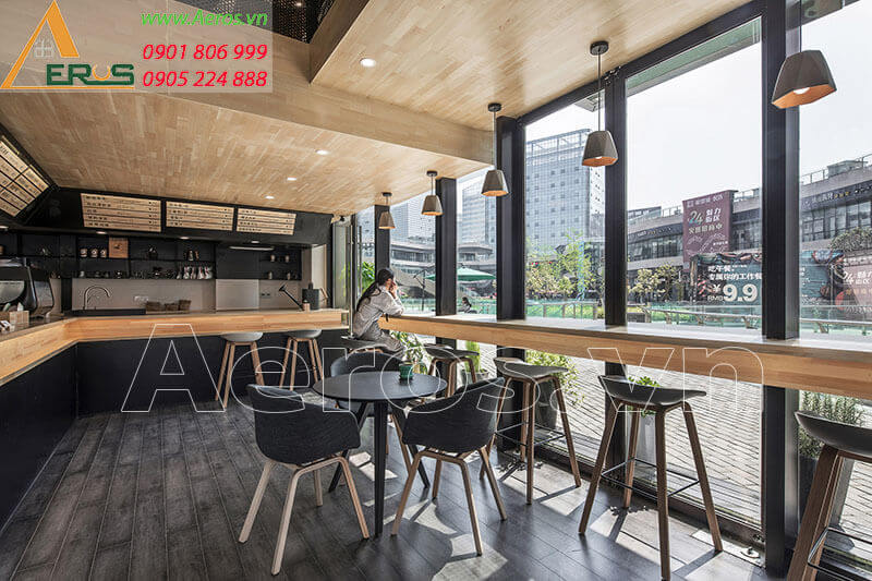 Hình ảnh thiết kế thi công nội thất quán cafe anh Tuấn, quận Tân Bình, TPHCM