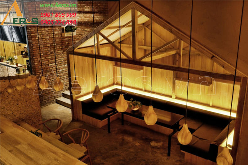 Hình ảnh thiết kế thi công nội thất quán cafe anh Trường, quận Tân Bình, TPHCM