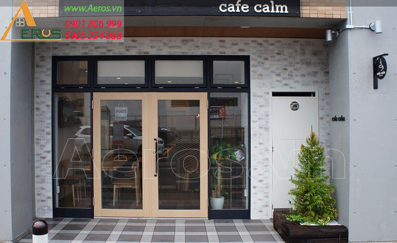 Hình ảnh thiết kế bảng hiệu mặt tiêng quán cafe Calm ở quận Gò Vấp, TPHCM