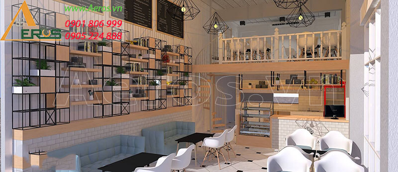 Hình ảnh thiết kế nội thất quán cafe anh Nghĩa, quận Phú Nhuận, TPHCM
