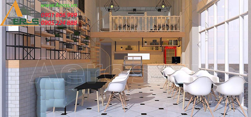 Hình ảnh thiết kế nội thất quán cafe anh Nghĩa, quận Phú Nhuận, TPHCM