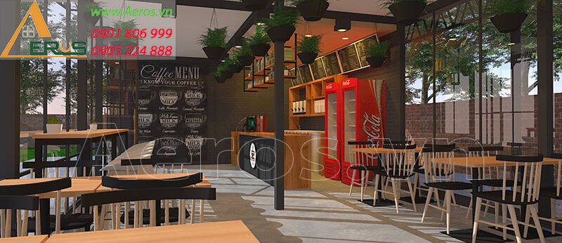 Hình ảnh thiết kế thi công quán cafe anh Tân ở tại quận Phú Nhuận, TPHCM