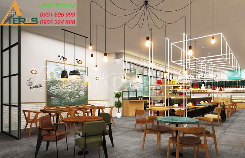 Hình ảnh thiết kế thi công nội thất quán cafe chị Oanh ở tại Thủ Dầu Một, Bình Dương