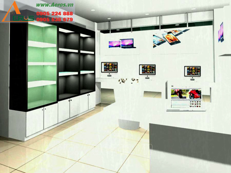 TỦ KỆ TRƯNG BÀY SHOP ĐIỆN THOẠI Aeros 19