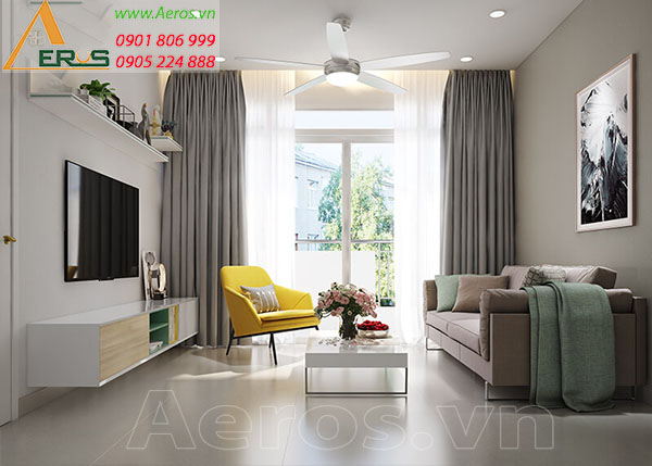 Thiết kế nội thất căn hộ chung cư 80m2 Bình Khánh quận 2 tphcm