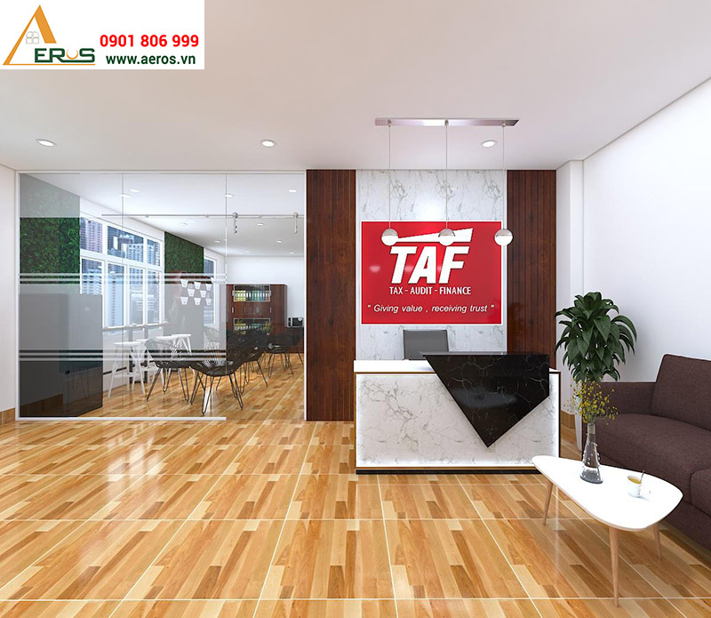 Thiết kế thi công văn phòng làm việc TAF quận Tân Phú, TPHCM